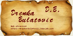 Drenka Bulatović vizit kartica